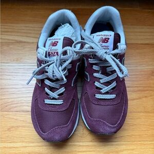 New Balance Women's 574 Maroon Sneakers